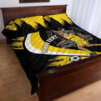 Custom Antigua and Barbuda Football Quilt Bed Set Go Benna Boys Sporty Deer Mascot