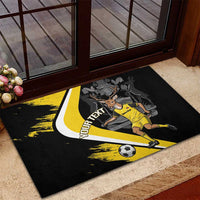 Custom Antigua and Barbuda Football Rubber Doormat Go Benna Boys Sporty Deer Mascot
