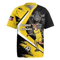 Custom Antigua and Barbuda Football Rugby Jersey Go Benna Boys Sporty Deer Mascot