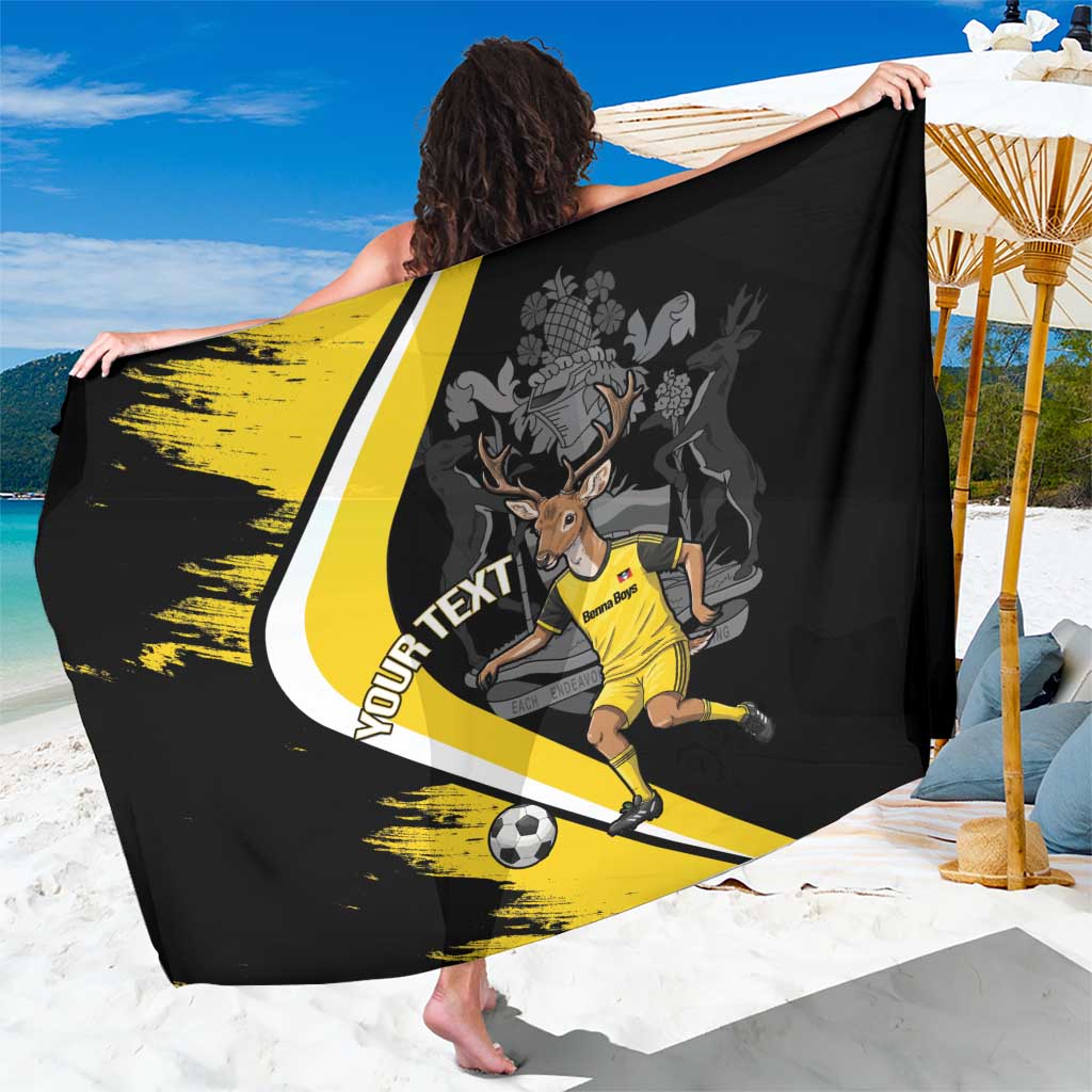 Custom Antigua and Barbuda Football Sarong Go Benna Boys Sporty Deer Mascot