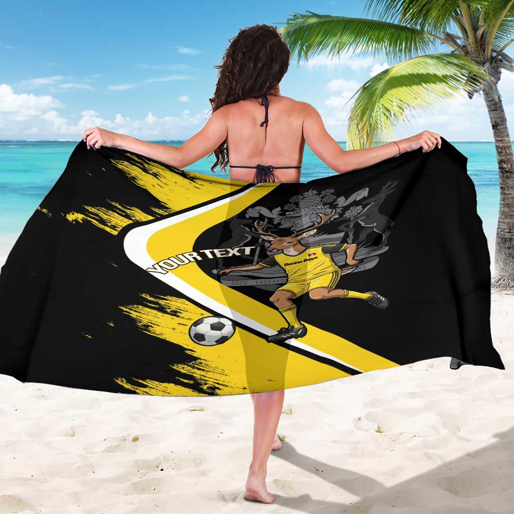 Custom Antigua and Barbuda Football Sarong Go Benna Boys Sporty Deer Mascot