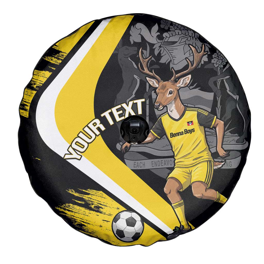 Custom Antigua and Barbuda Football Spare Tire Cover Go Benna Boys Sporty Deer Mascot
