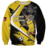 Custom Antigua and Barbuda Football Sweatshirt Go Benna Boys Sporty Deer Mascot