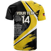 Custom Antigua and Barbuda Football T Shirt Go Benna Boys Sporty Deer Mascot