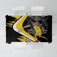 Custom Antigua and Barbuda Football Tablecloth Go Benna Boys Sporty Deer Mascot