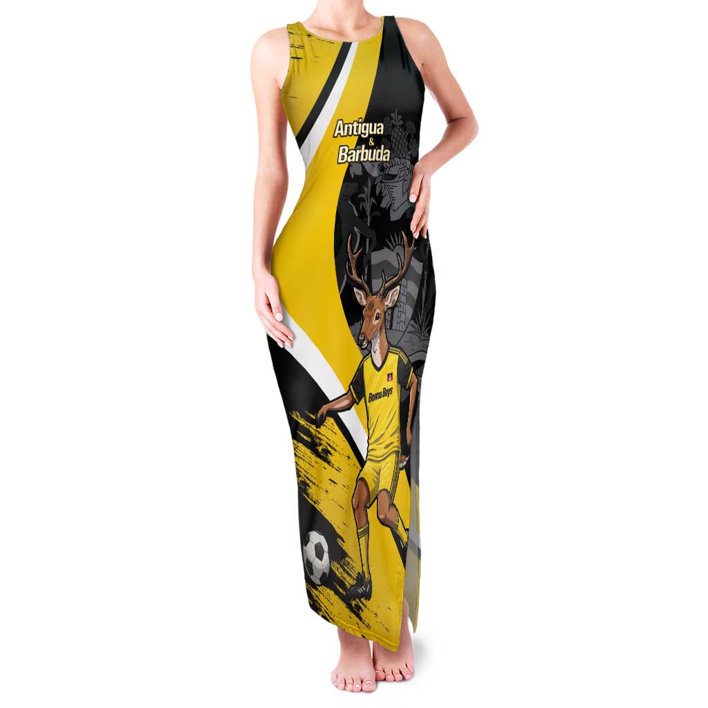 Custom Antigua and Barbuda Football Tank Maxi Dress Go Benna Boys Sporty Deer Mascot