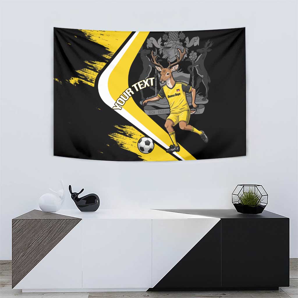 Custom Antigua and Barbuda Football Tapestry Go Benna Boys Sporty Deer Mascot