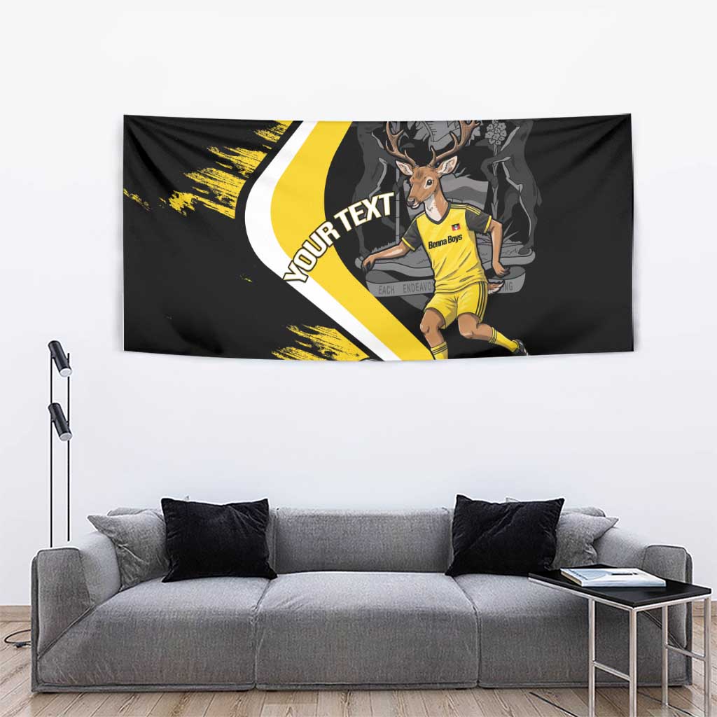 Custom Antigua and Barbuda Football Tapestry Go Benna Boys Sporty Deer Mascot