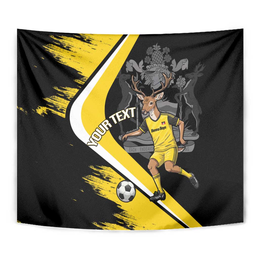 Custom Antigua and Barbuda Football Tapestry Go Benna Boys Sporty Deer Mascot