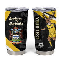 Custom Antigua and Barbuda Football Tumbler Cup Go Benna Boys Sporty Deer Mascot