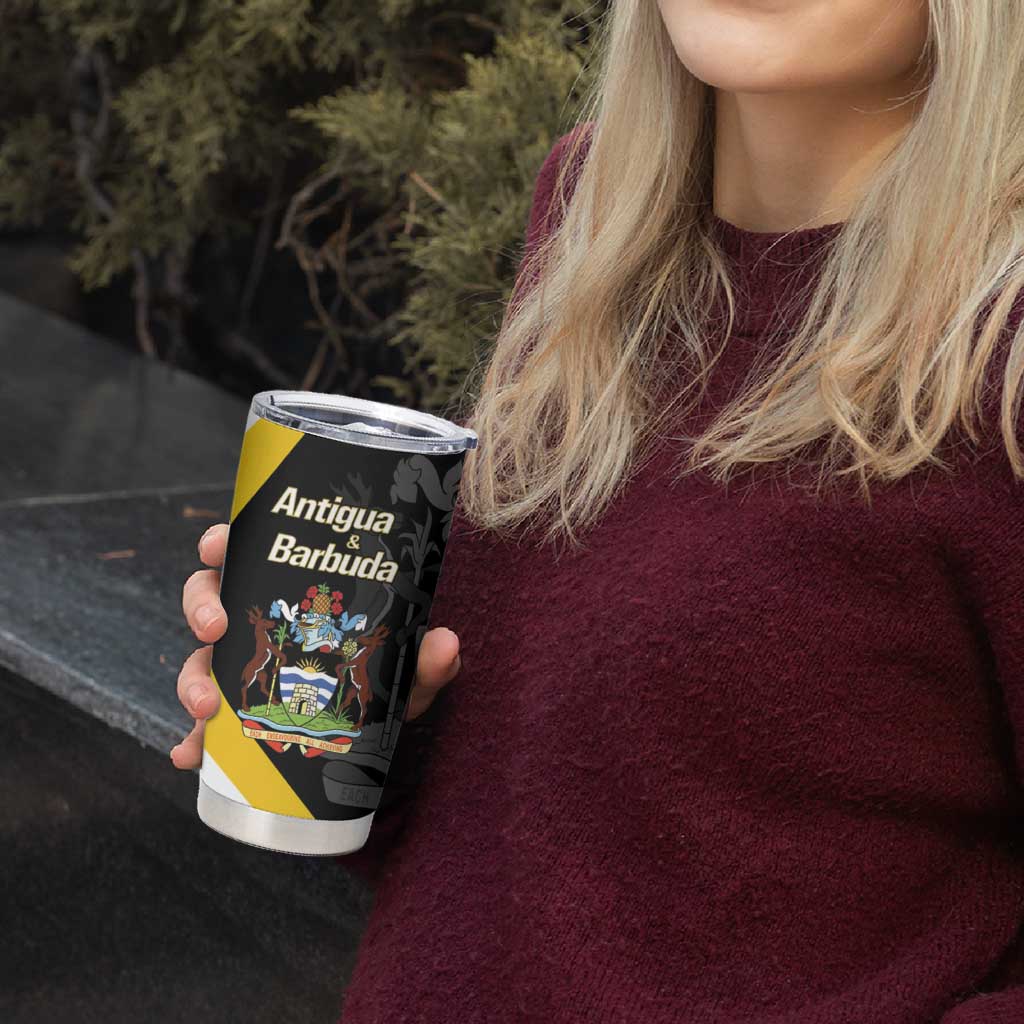 Custom Antigua and Barbuda Football Tumbler Cup Go Benna Boys Sporty Deer Mascot