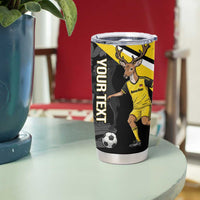 Custom Antigua and Barbuda Football Tumbler Cup Go Benna Boys Sporty Deer Mascot