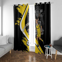 Custom Antigua and Barbuda Football Window Curtain Go Benna Boys Sporty Deer Mascot