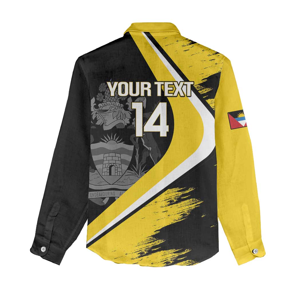 Custom Antigua and Barbuda Football Women Casual Shirt Go Benna Boys Sporty Deer Mascot