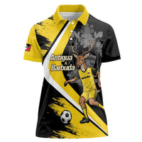 Custom Antigua and Barbuda Football Women Polo Shirt Go Benna Boys Sporty Deer Mascot