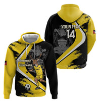 Custom Antigua and Barbuda Football Zip Hoodie Go Benna Boys Sporty Deer Mascot