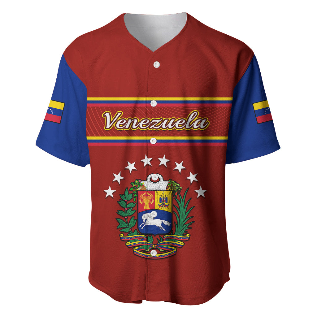 Personalised Venezuela Baseball Jersey Coat Of Arms Style 2023 - Wonder Print Shop