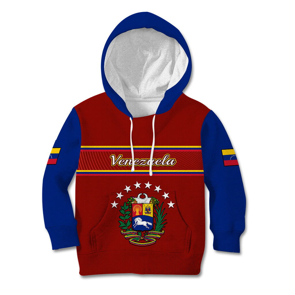 Personalised Venezuela Kid Hoodie Coat Of Arms Style 2023 - Wonder Print Shop