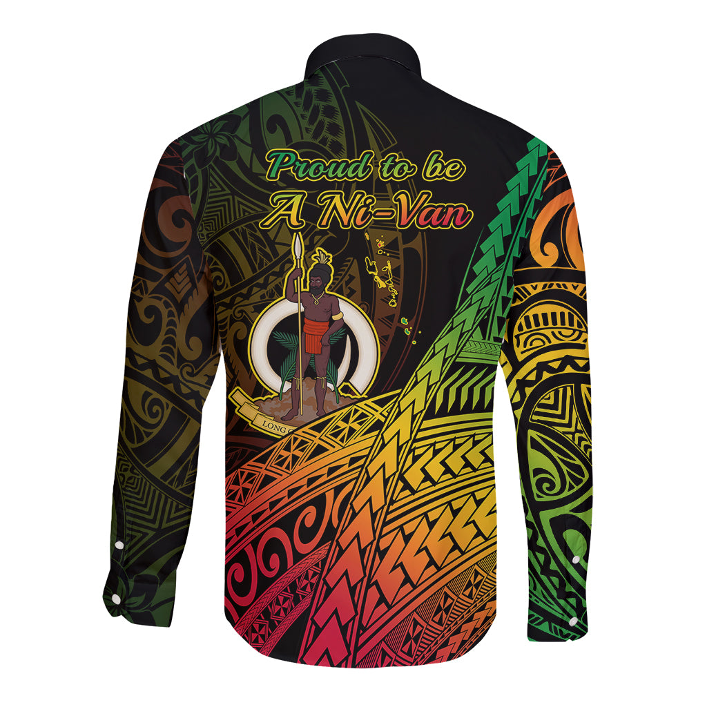 Polynesian Pride Vanuatu Long Sleeve Button Shirt Proud To Be A Ni-Van - Wonder Print Shop