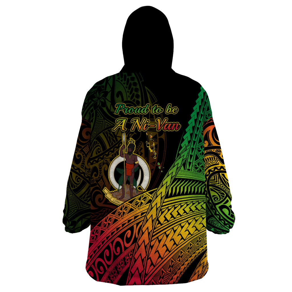 Polynesian Pride Vanuatu Wearable Blanket Hoodie Proud To Be A Ni-Van - Wonder Print Shop