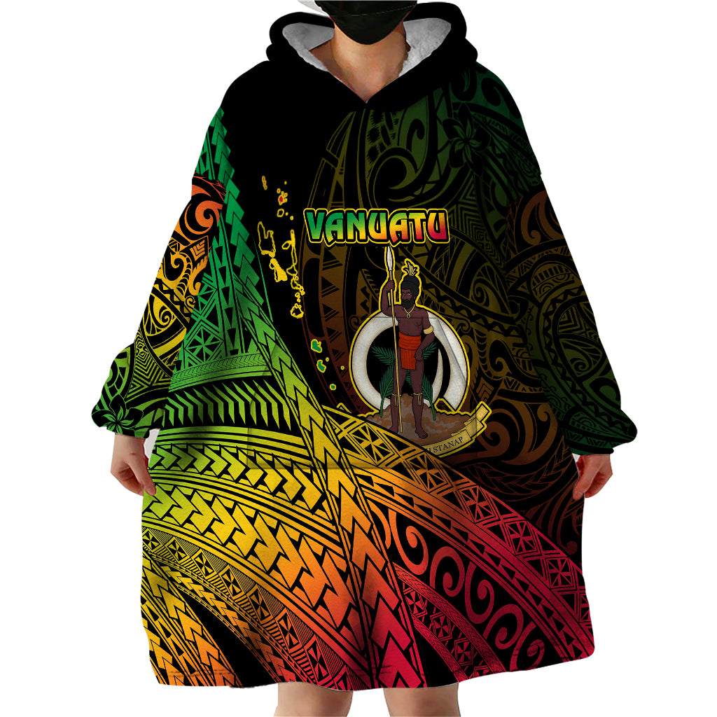 Polynesian Pride Vanuatu Wearable Blanket Hoodie Proud To Be A Ni-Van - Wonder Print Shop