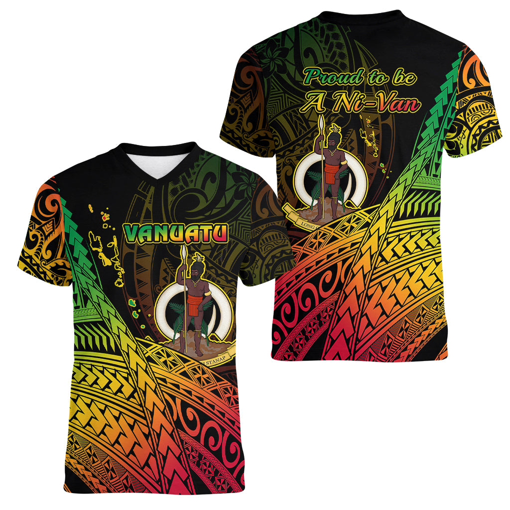 Polynesian Pride Vanuatu Women V Neck T Shirt Proud To Be A Ni-Van - Wonder Print Shop
