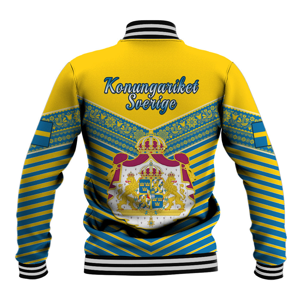 Sweden Baseball Jacket Swedish Independence Day Scandinavia Pattern - Wonder Print Shop