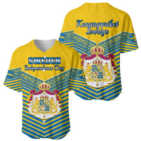 Sweden Baseball Jersey Swedish Independence Day Scandinavia Pattern - Wonder Print Shop