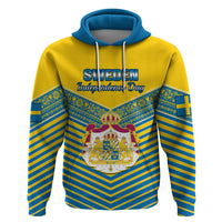 Sweden Hoodie Swedish Independence Day Scandinavia Pattern - Wonder Print Shop