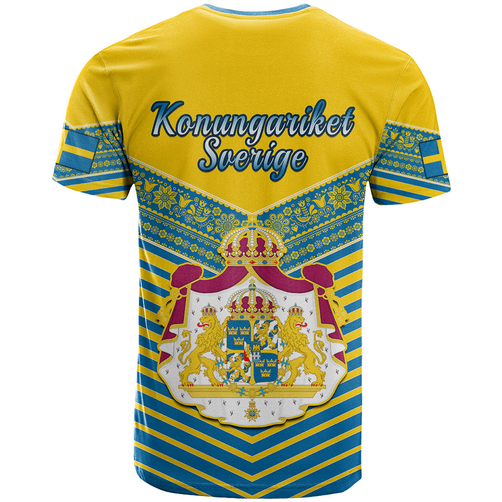 Sweden T Shirt Swedish Independence Day Scandinavia Pattern - Wonder Print Shop