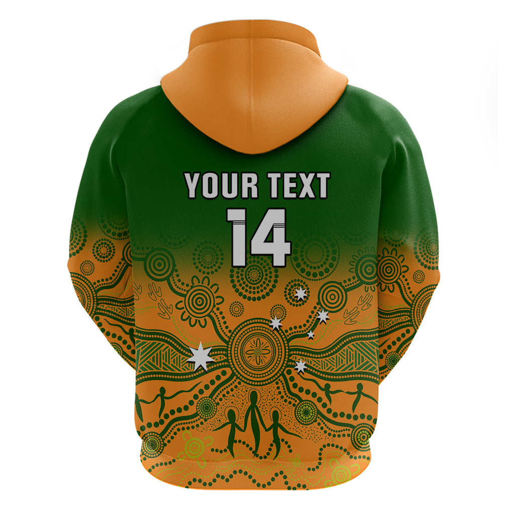 Personalised Australia Rugby Hoodie Go Wallaroos Pacific Indigenous Version 2023 - Wonder Print Shop