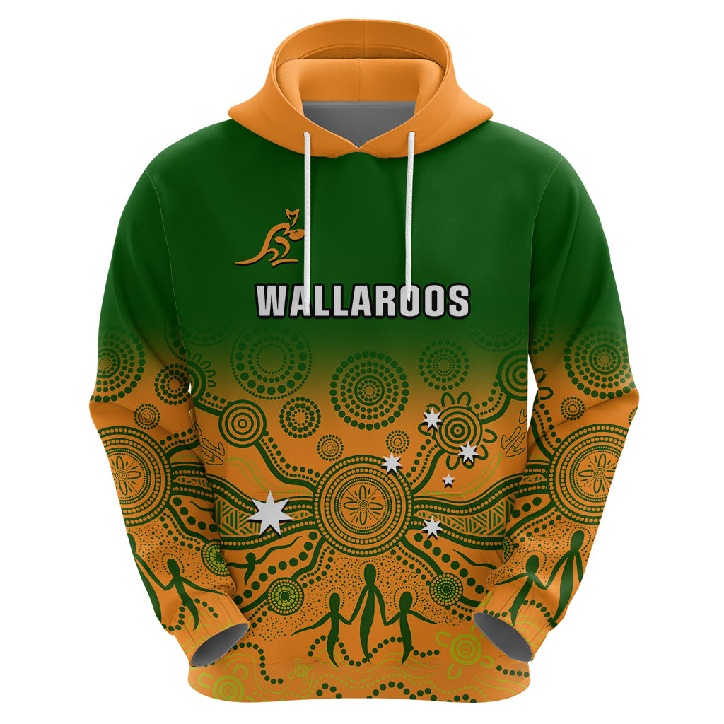 Personalised Australia Rugby Hoodie Go Wallaroos Pacific Indigenous Version 2023 - Wonder Print Shop