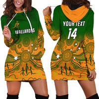 Personalised Australia Rugby Hoodie Dress Go Wallaroos Pacific Indigenous Version 2023 - Wonder Print Shop