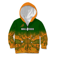 Personalised Australia Rugby Kid Hoodie Go Wallaroos Pacific Indigenous Version 2023 - Wonder Print Shop