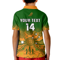 Personalised Australia Rugby Kid Polo Shirt Go Wallaroos Pacific Indigenous Version 2023 - Wonder Print Shop