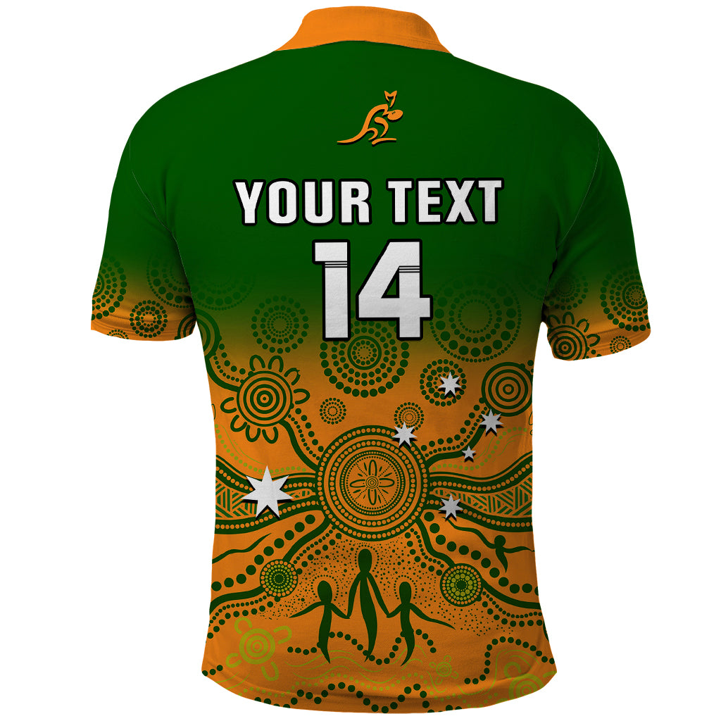 Personalised Australia Rugby Polo Shirt Go Wallaroos Pacific Indigenous Version 2023 - Wonder Print Shop