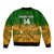 Personalised Australia Rugby Sleeve Zip Bomber Jacket Go Wallaroos Pacific Indigenous Version 2023 - Wonder Print Shop