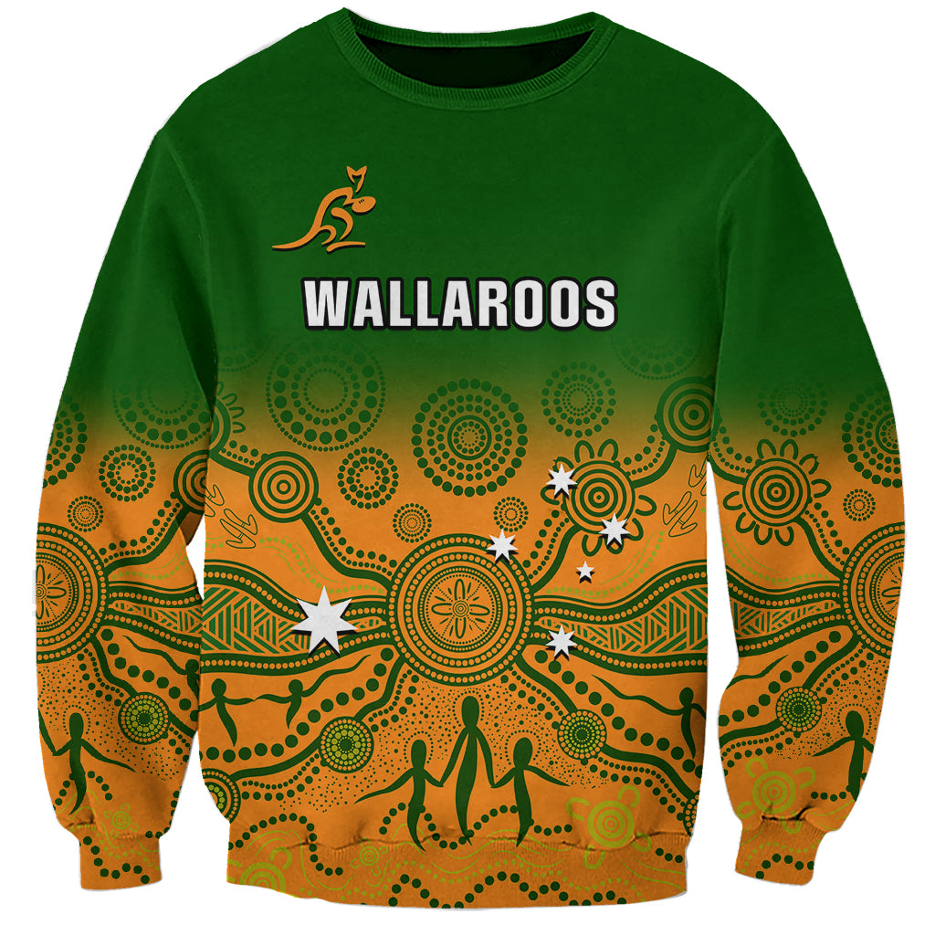 Personalised Australia Rugby Sweatshirt Go Wallaroos Pacific Indigenous Version 2023 - Wonder Print Shop