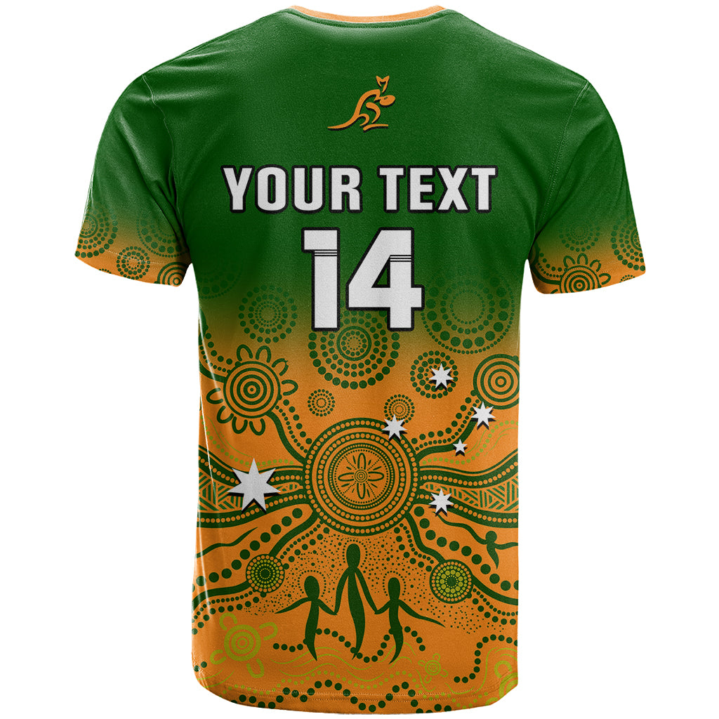 Personalised Australia Rugby T Shirt Go Wallaroos Pacific Indigenous Version 2023 - Wonder Print Shop