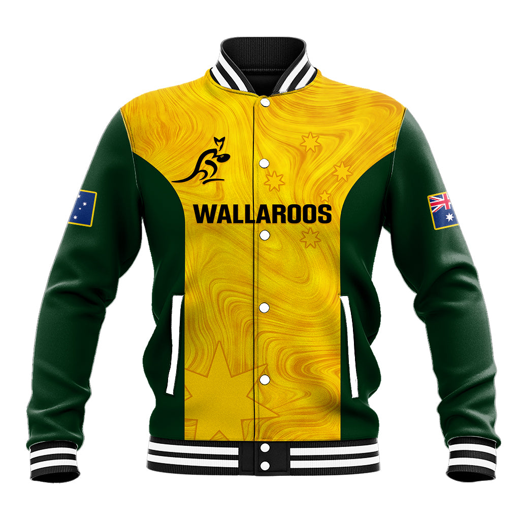 Personalised Australia Rugby Baseball Jacket Go Wallaroos Pacific Simple Version 2023 - Wonder Print Shop