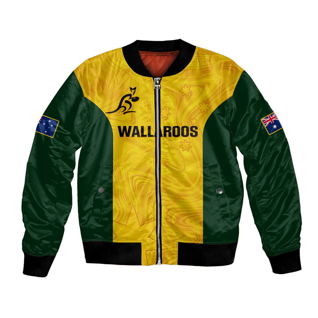Personalised Australia Rugby Bomber Jacket Go Wallaroos Pacific Simple Version 2023 - Wonder Print Shop