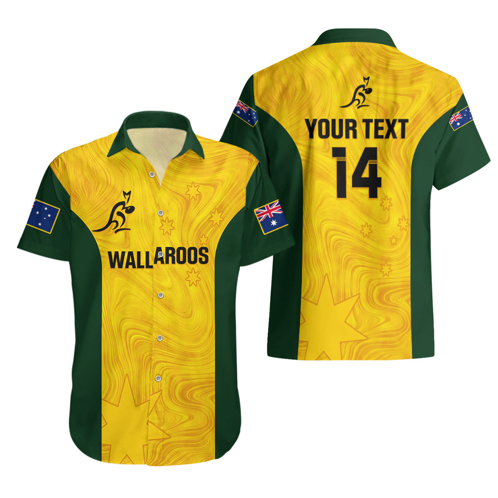 Personalised Australia Rugby Hawaiian Shirt Go Wallaroos Pacific Simple Version 2023 - Wonder Print Shop