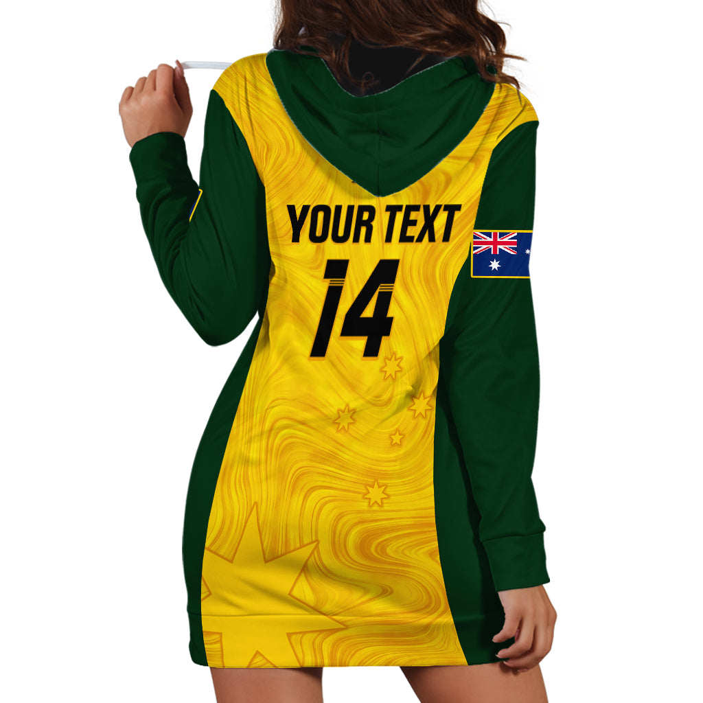 Personalised Australia Rugby Hoodie Dress Go Wallaroos Pacific Simple Version 2023 - Wonder Print Shop