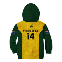 Personalised Australia Rugby Kid Hoodie Go Wallaroos Pacific Simple Version 2023 - Wonder Print Shop