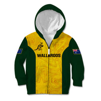Personalised Australia Rugby Kid Hoodie Go Wallaroos Pacific Simple Version 2023 - Wonder Print Shop