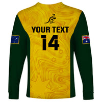 Personalised Australia Rugby Long Sleeve Shirt Go Wallaroos Pacific Simple Version 2023 - Wonder Print Shop
