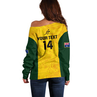 Personalised Australia Rugby Off Shoulder Sweater Go Wallaroos Pacific Simple Version 2023 - Wonder Print Shop