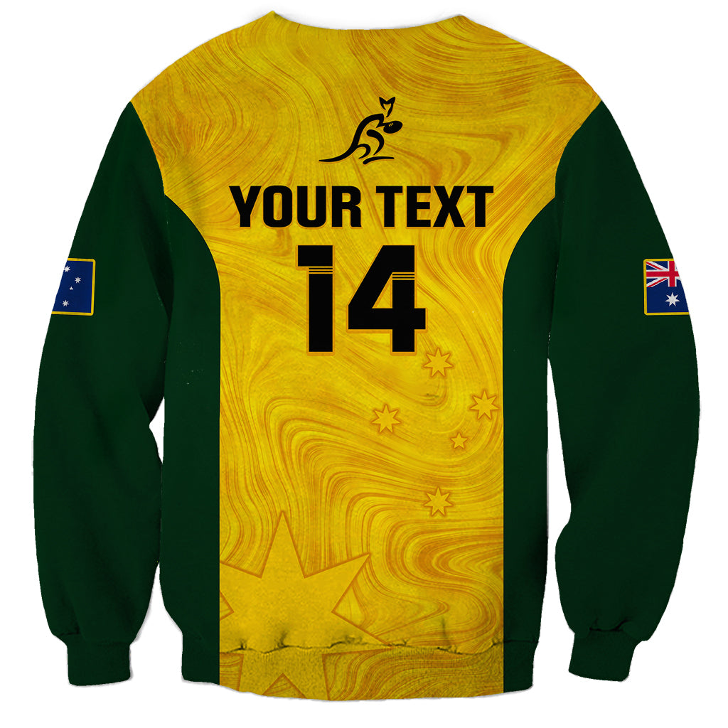 Personalised Australia Rugby Sweatshirt Go Wallaroos Pacific Simple Version 2023 - Wonder Print Shop