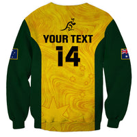 Personalised Australia Rugby Sweatshirt Go Wallaroos Pacific Simple Version 2023 - Wonder Print Shop