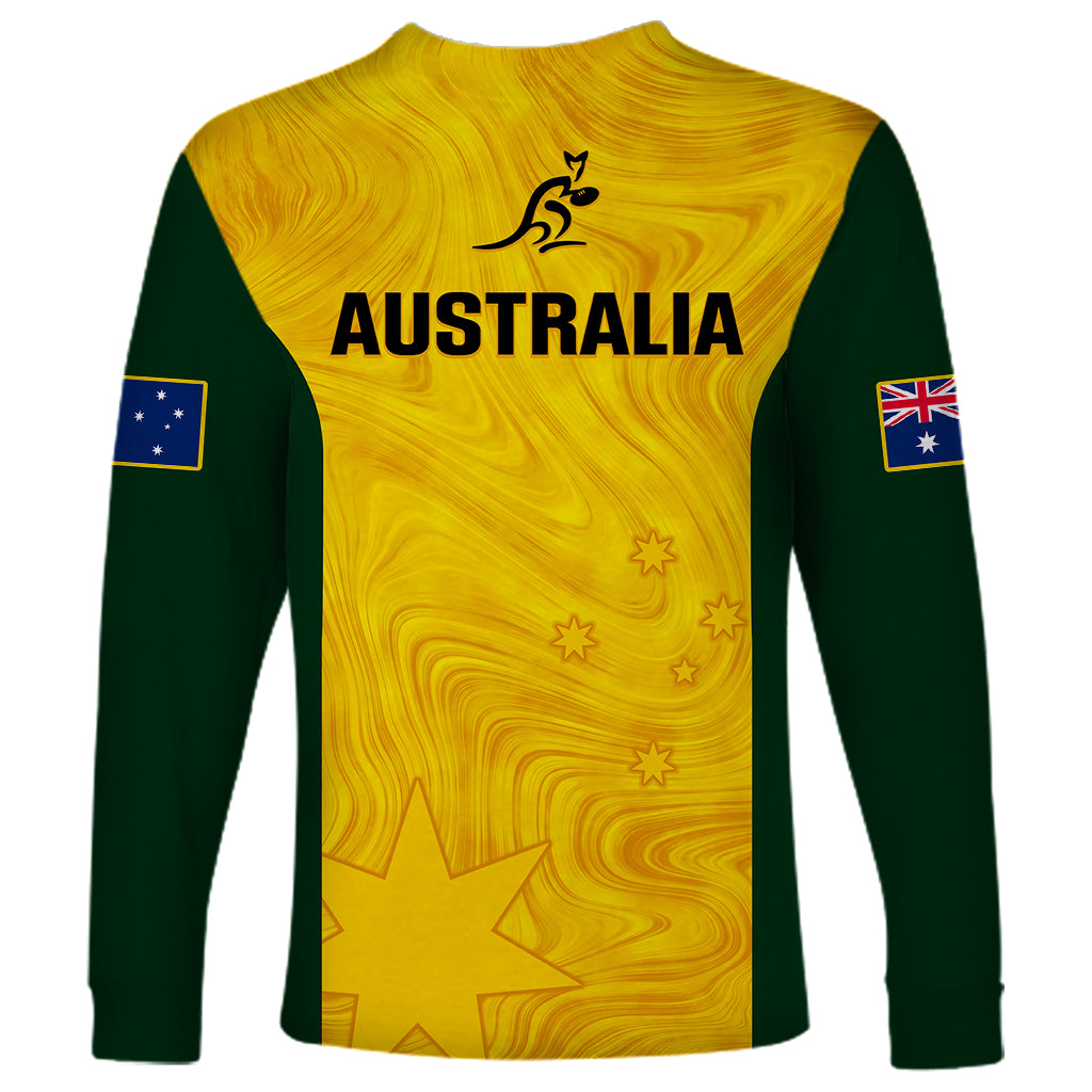 Australia Rugby Long Sleeve Shirt Go Wallaroos Pacific Simple Version 2023 - Wonder Print Shop